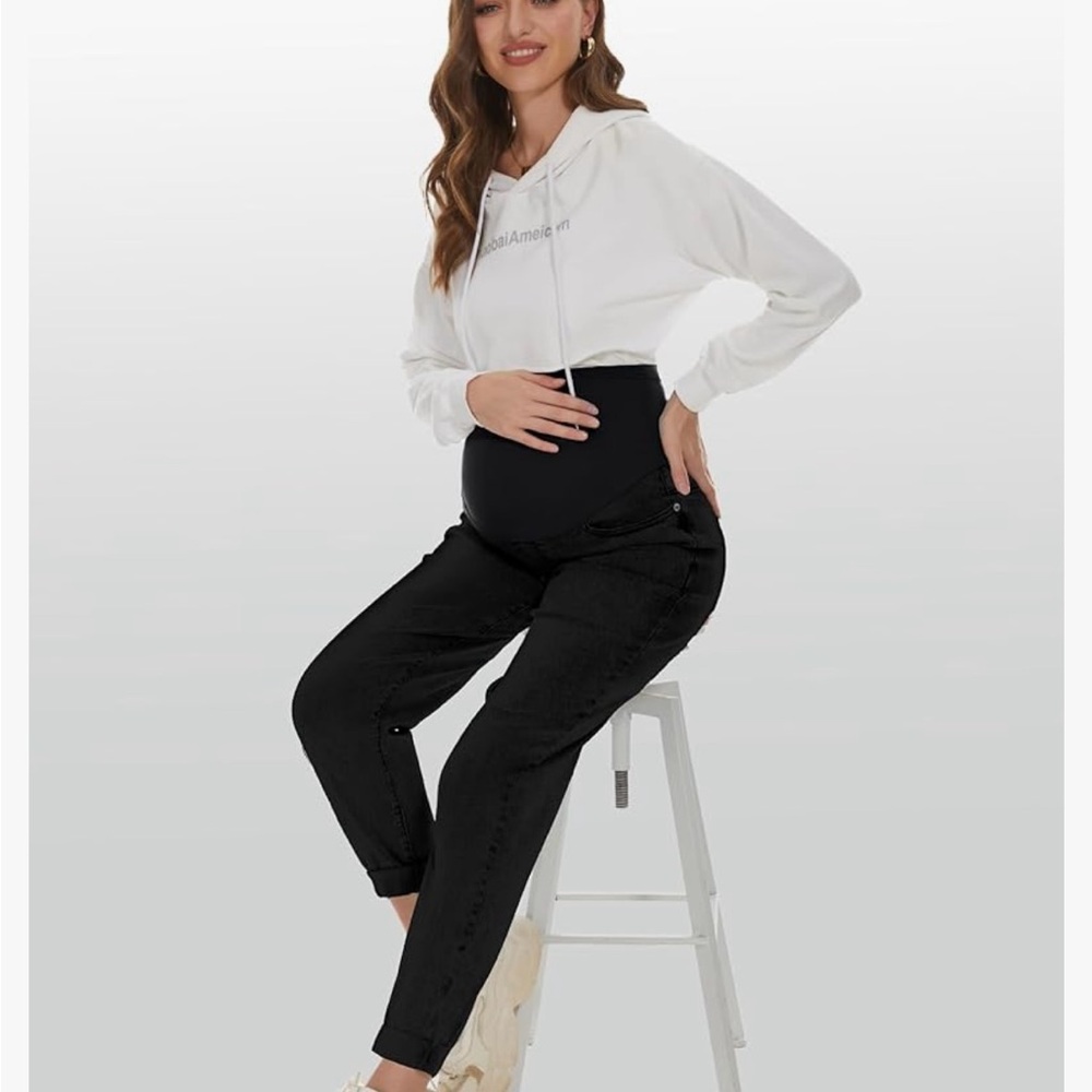 Black Boyfriend maternity wear pants size XL equal 16-18